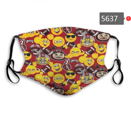 2020 NCAA Ohio State Buckeyes #3 Dust mask with filter-0